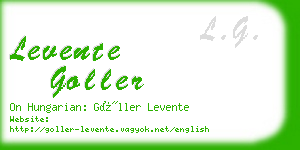 levente goller business card